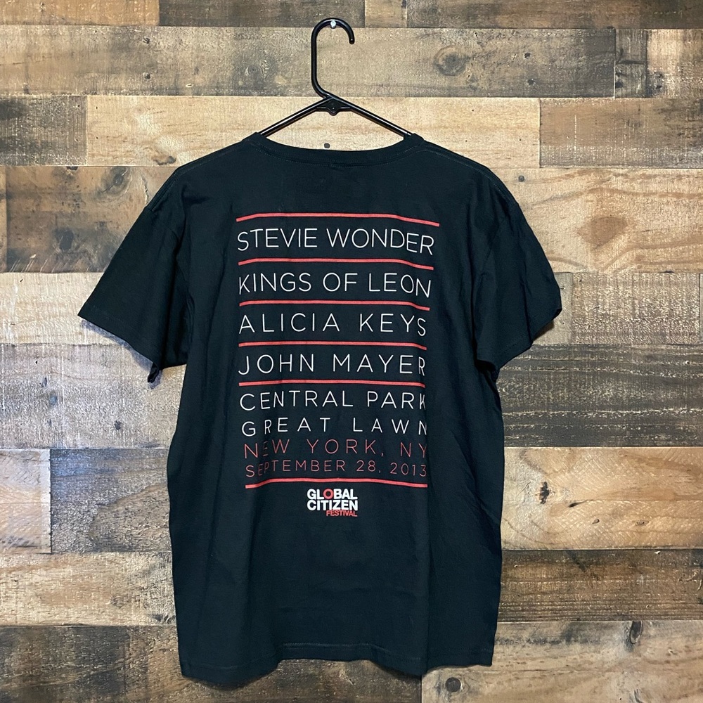 2013 Global Citizen Festival Central Park New York City Size Large Black T-Shirt